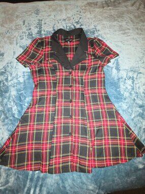 Devil You Don't Exist Plaid Dress
